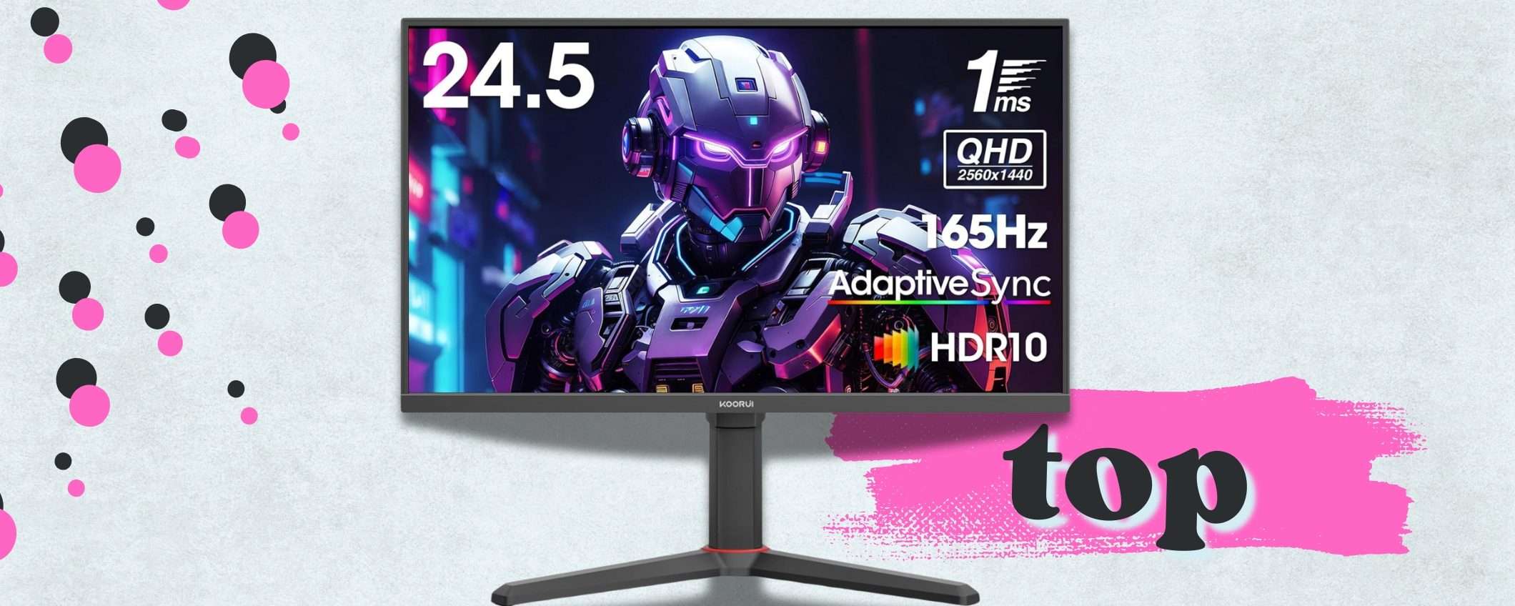 Monitor gaming da 24 pollici QHD con qualità SPAZIALE a prezzo piccolo Monitor gaming da 24 pollici QHD con qualità SPAZIALE a prezzo piccolo