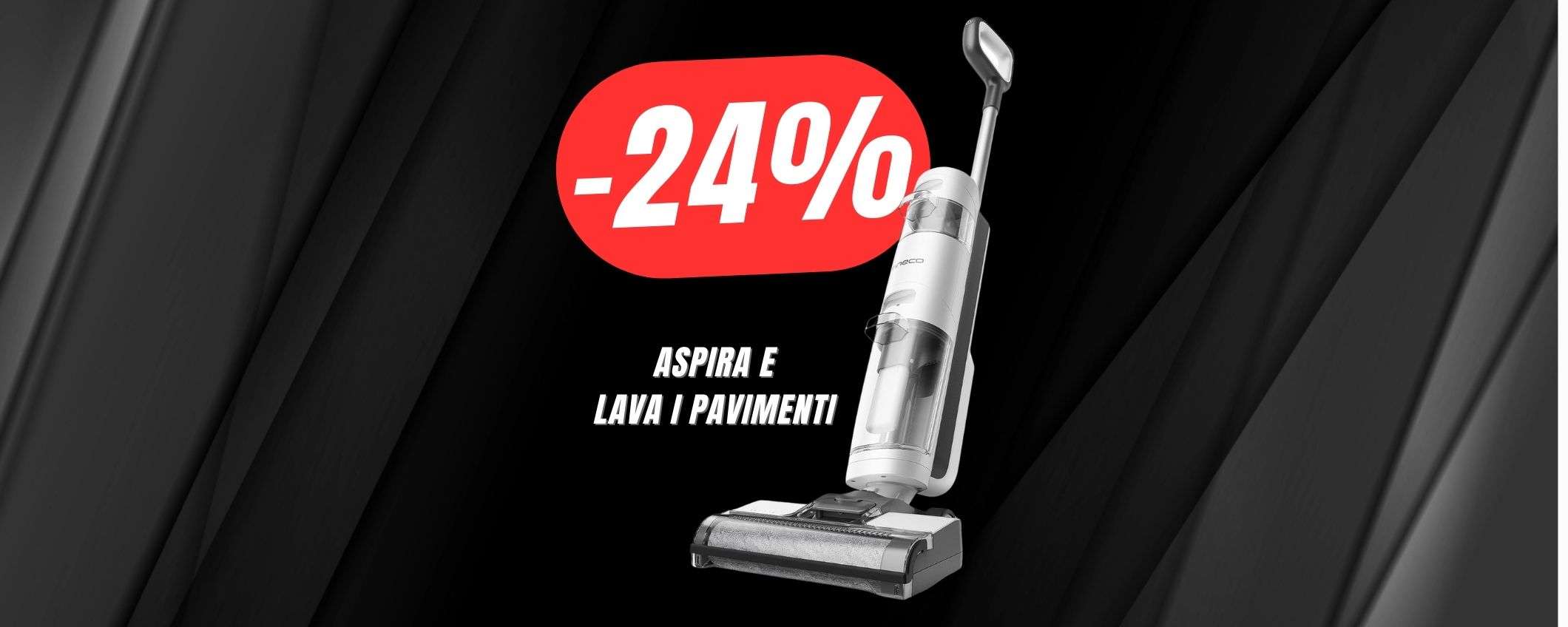 Aspira anche i liquidi e lava i pavimenti con l'aspirapolvere Tineco al -24% in MENO! Aspira anche i liquidi e lava i pavimenti con l'aspirapolvere Tineco al -24% in MENO!