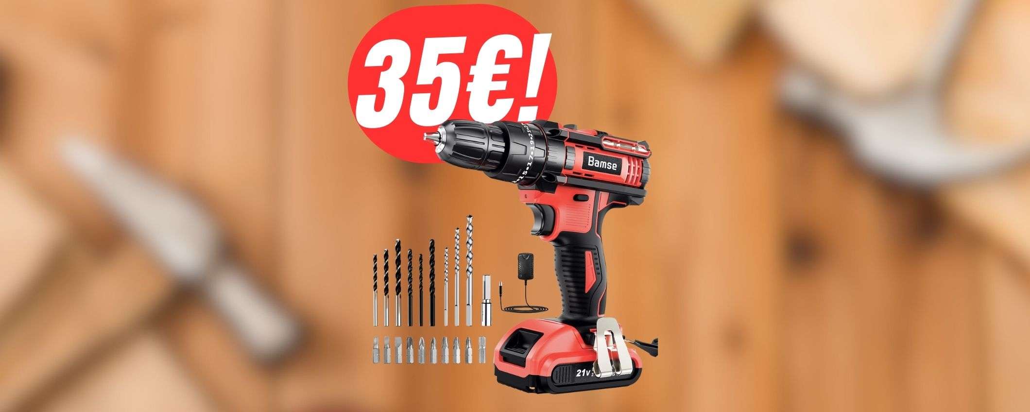 Lo SCONTO FOLLE ti farà acquistare questo TRAPANO-AVVITATORE a 35€! Lo SCONTO FOLLE ti farà acquistare questo TRAPANO-AVVITATORE a 35€!