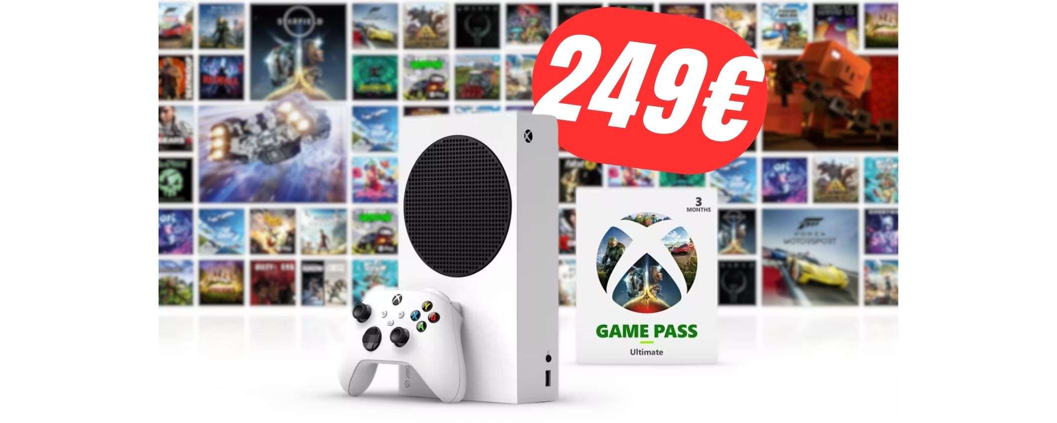 Xbox Series S (512GB)+3 mesi di Game Pass a 249€: SCONTO FOLLE!