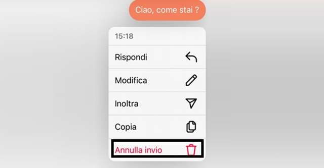 Come annullare un messaggio su Instagram