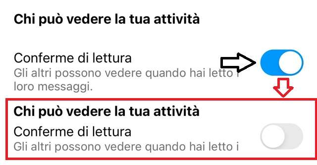 Come disattivare le conferme di lettura per singola chat