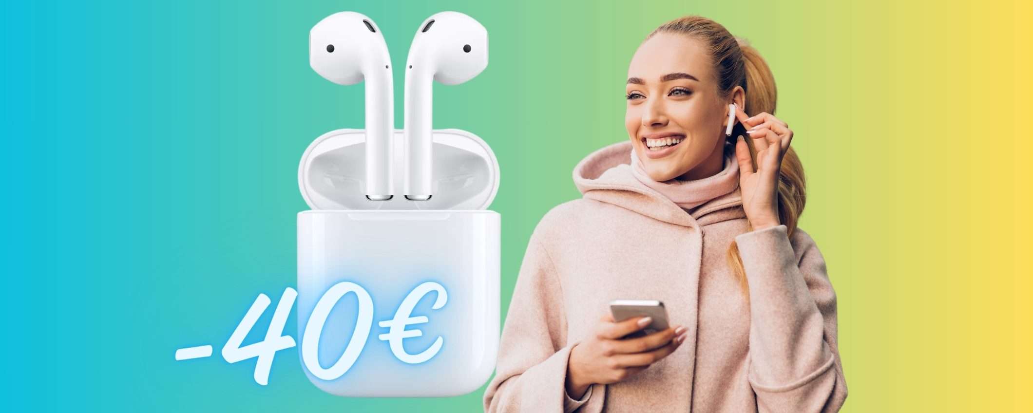 Apple AirPods di 2a generazione con chip H1 a OTTIMO PREZZO (-27%) Apple AirPods di 2a generazione con chip H1 a OTTIMO PREZZO (-27%)