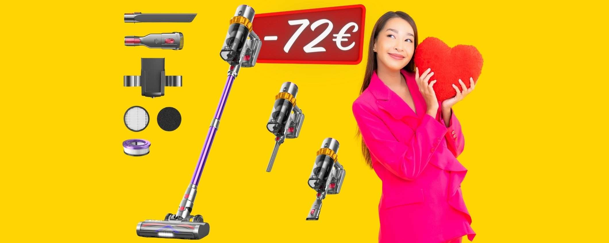 Aspirapolvere senza fili con accessori in DOPPIO SCONTO Amazon (-72€) Aspirapolvere senza fili con accessori in DOPPIO SCONTO Amazon (-72€)