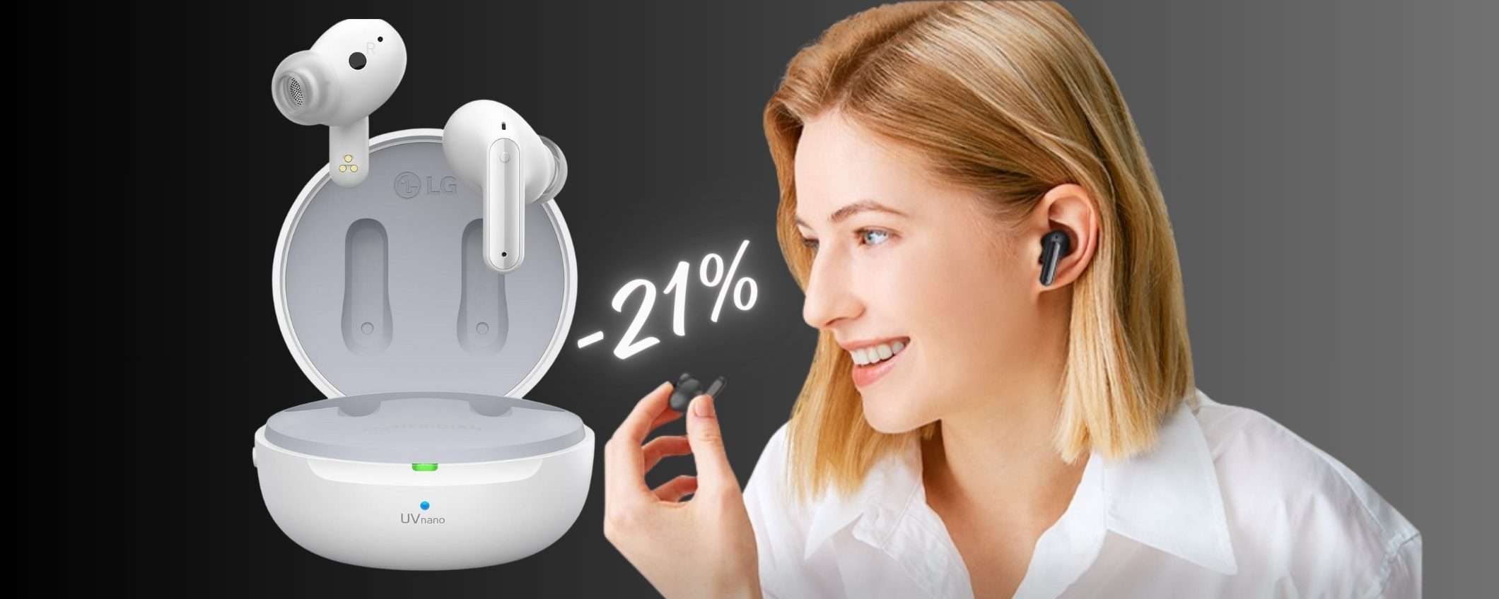 Auricolari wireless LG DFP9: suono meraviglioso e MINIMO STORICO Auricolari wireless LG DFP9: suono meraviglioso e MINIMO STORICO
