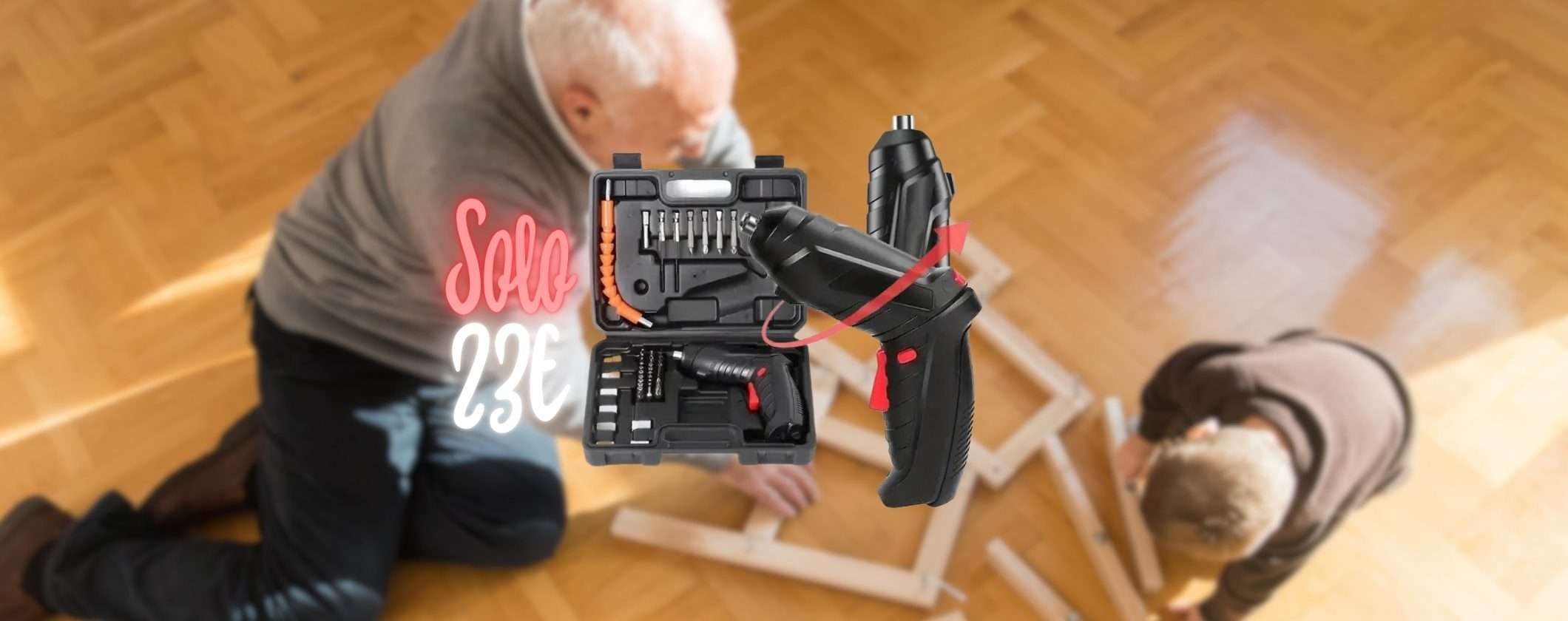 Avvitatore Elettrico Ricaricabile con Kit 45 pezzi a soli 23€ Avvitatore Elettrico Ricaricabile con Kit 45 pezzi a soli 23€