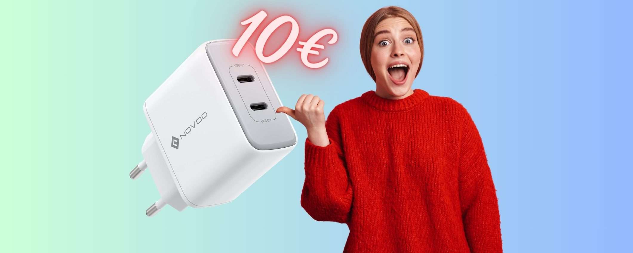 Ti bastano 10€ appena per questo caricatore POTENTE con 2 uscite Ti bastano 10€ appena per questo caricatore POTENTE con 2 uscite