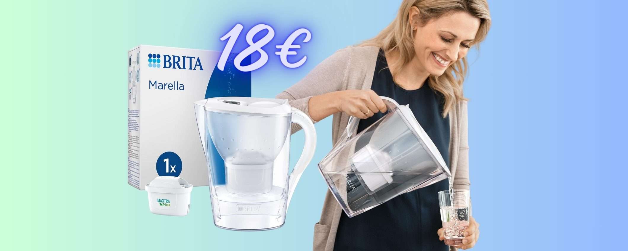 La Caraffa Filtrante Brita per avere l'acqua buona e pulita (18€)