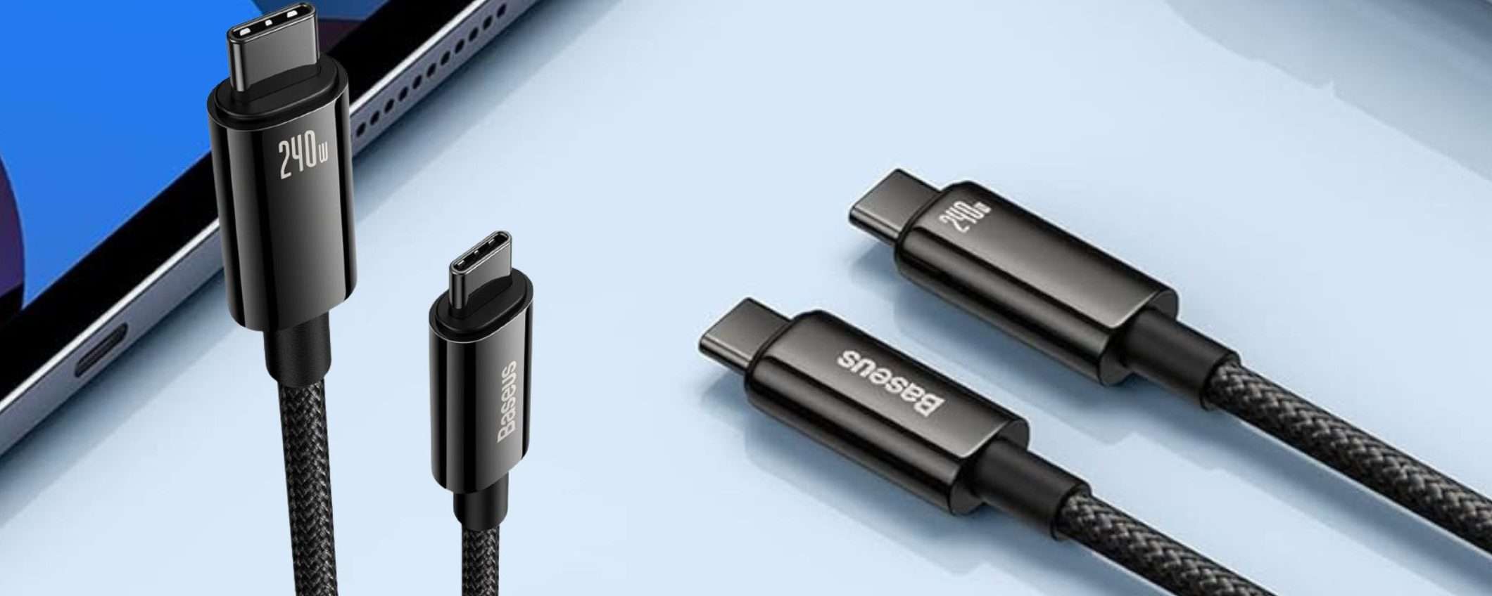 Cavo USB C da 240W a 7,47€ su Amazon: è POTENTISSIMO e super robusto Cavo USB C da 240W a 7,47€ su Amazon: è POTENTISSIMO e super robusto