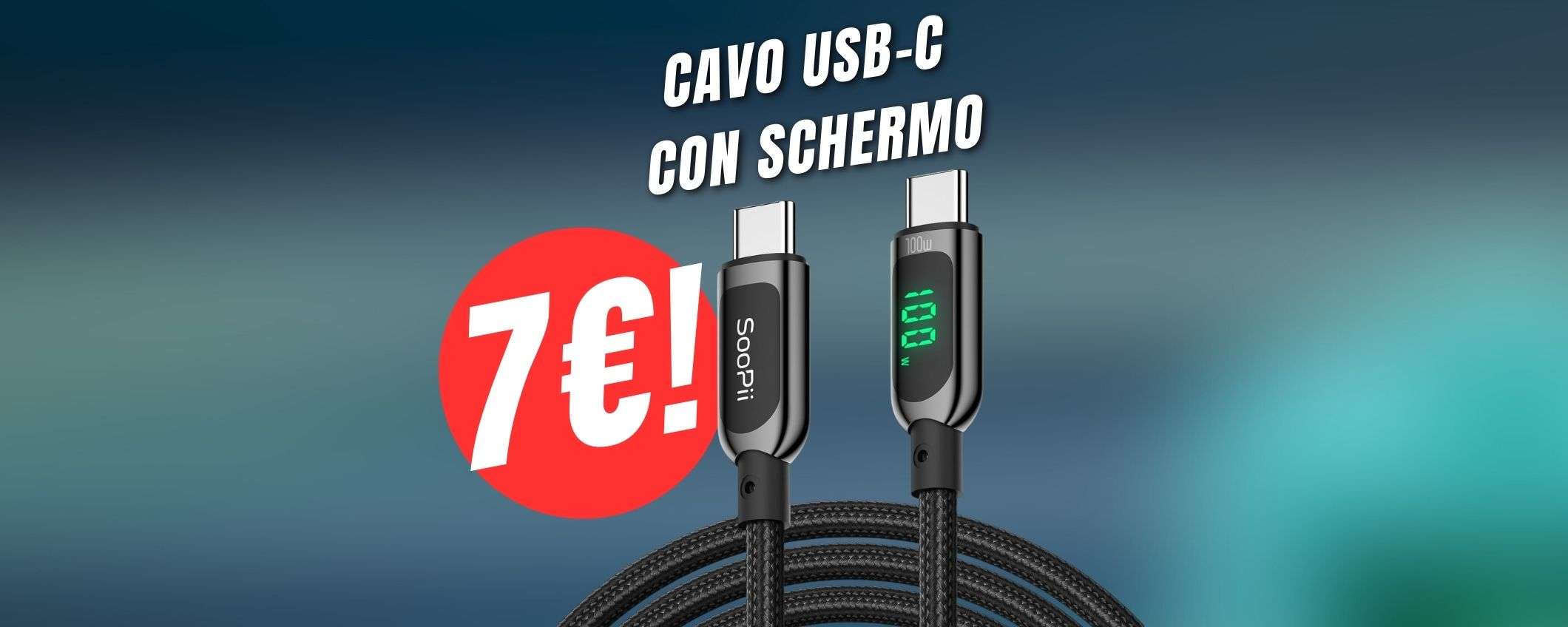 Con 7€ potrai acquistare il cavo USB-C con indicatore LED e ricarica rapida! Con 7€ potrai acquistare il cavo USB-C con indicatore LED e ricarica rapida!