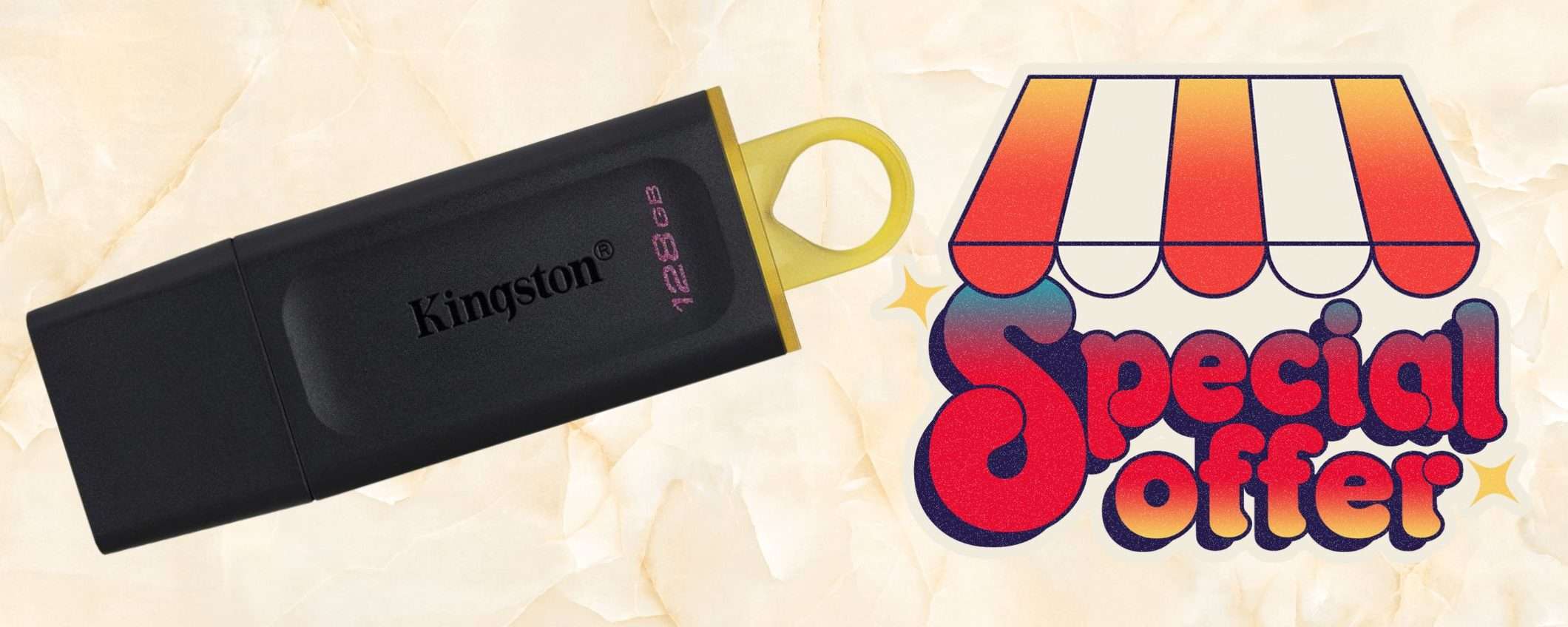 Amazon la sta SVENDENDO: 8€ per la chiavetta 128GB di Kingston (-55%)