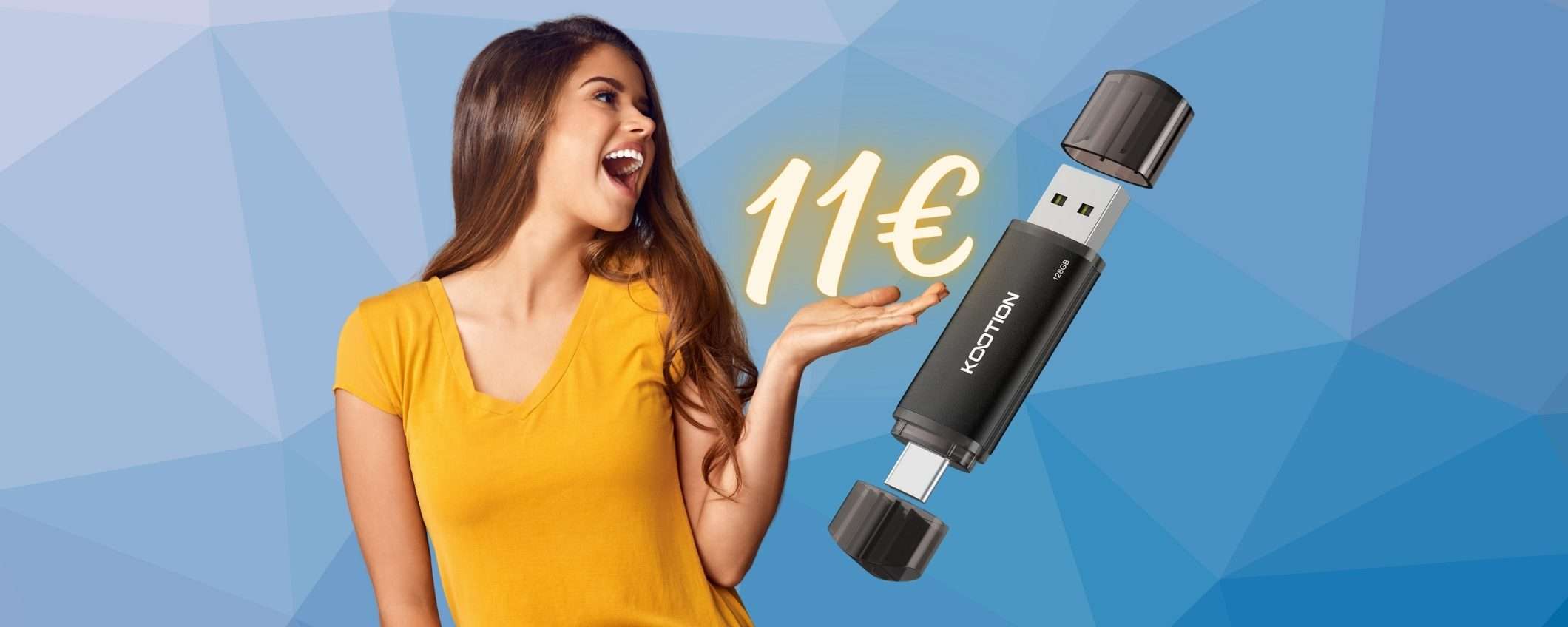 Chiavetta USB da 128GB per PC e smartphone a 11€, un SOGNO Chiavetta USB da 128GB per PC e smartphone a 11€, un SOGNO