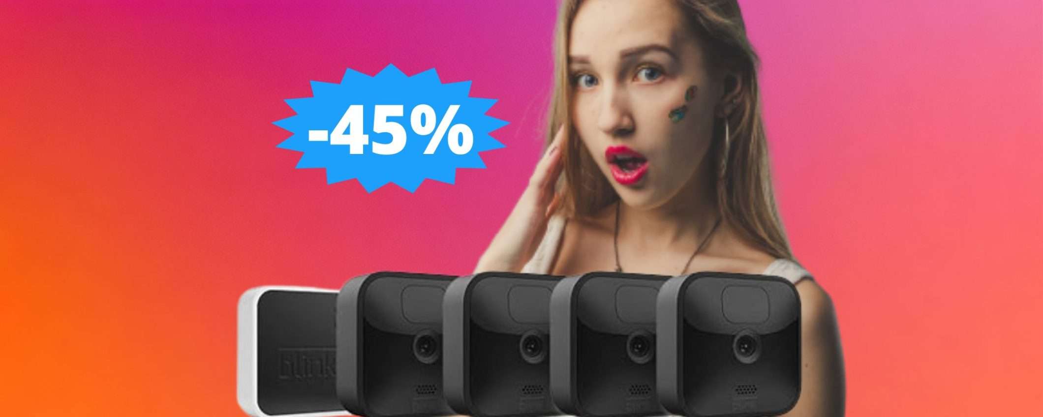 Blink Outdoor: la VIDEOSORVEGLIANZA per esterni definitiva (-45%) Blink Outdoor: la VIDEOSORVEGLIANZA per esterni definitiva (-45%)