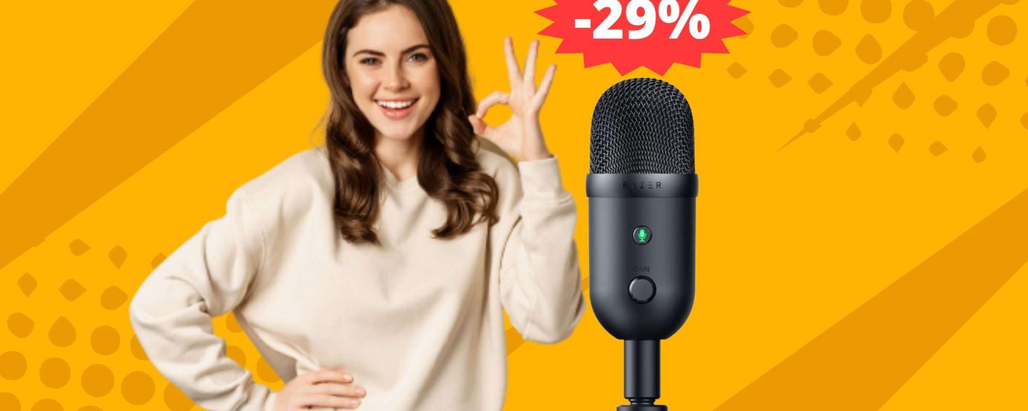 Microfono Razer Seiren V2 X: MEGA sconto del 29% su Amazon Microfono Razer Seiren V2 X: MEGA sconto del 29% su Amazon