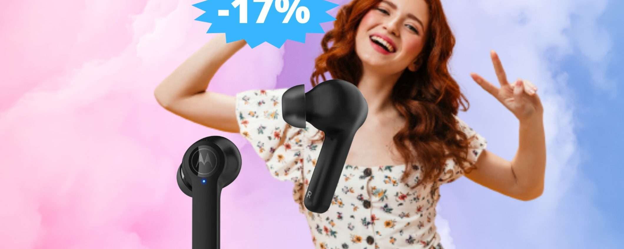 Motorola Sound Moto Buds: sconto ESCLUSIVO del 17% Motorola Sound Moto Buds: sconto ESCLUSIVO del 17%
