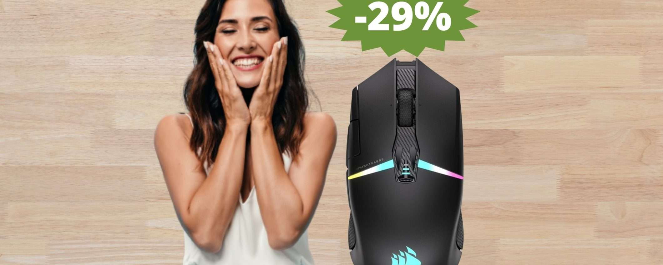 Mouse Corsair NIGHTSABRE: un AFFARE da non perdere (-29%) Mouse Corsair NIGHTSABRE: un AFFARE da non perdere (-29%)