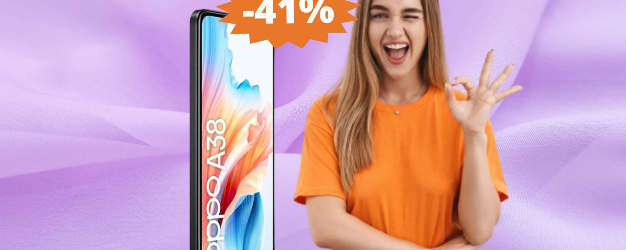 OPPO A38: elegante, affidabile e in MEGA sconto del 41% OPPO A38: elegante, affidabile e in MEGA sconto del 41%
