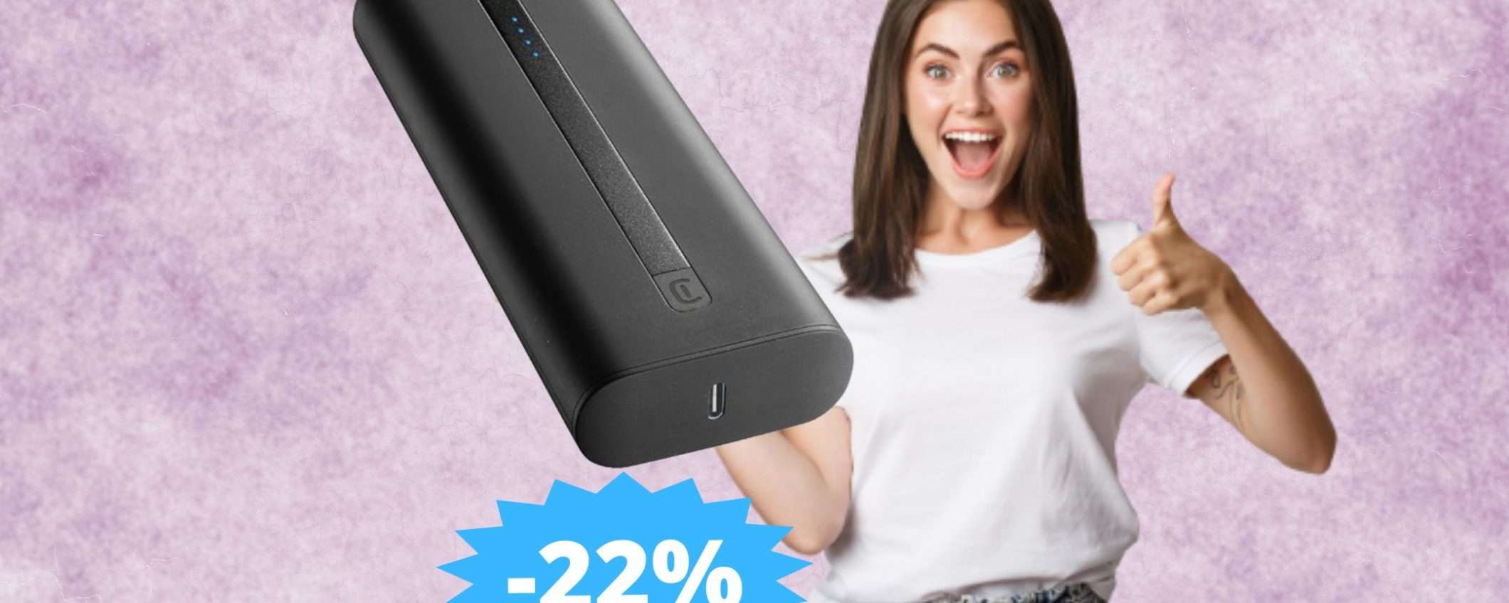 Powerbank Cellularline: SUPER sconto del 22% su Amazon Powerbank Cellularline: SUPER sconto del 22% su Amazon