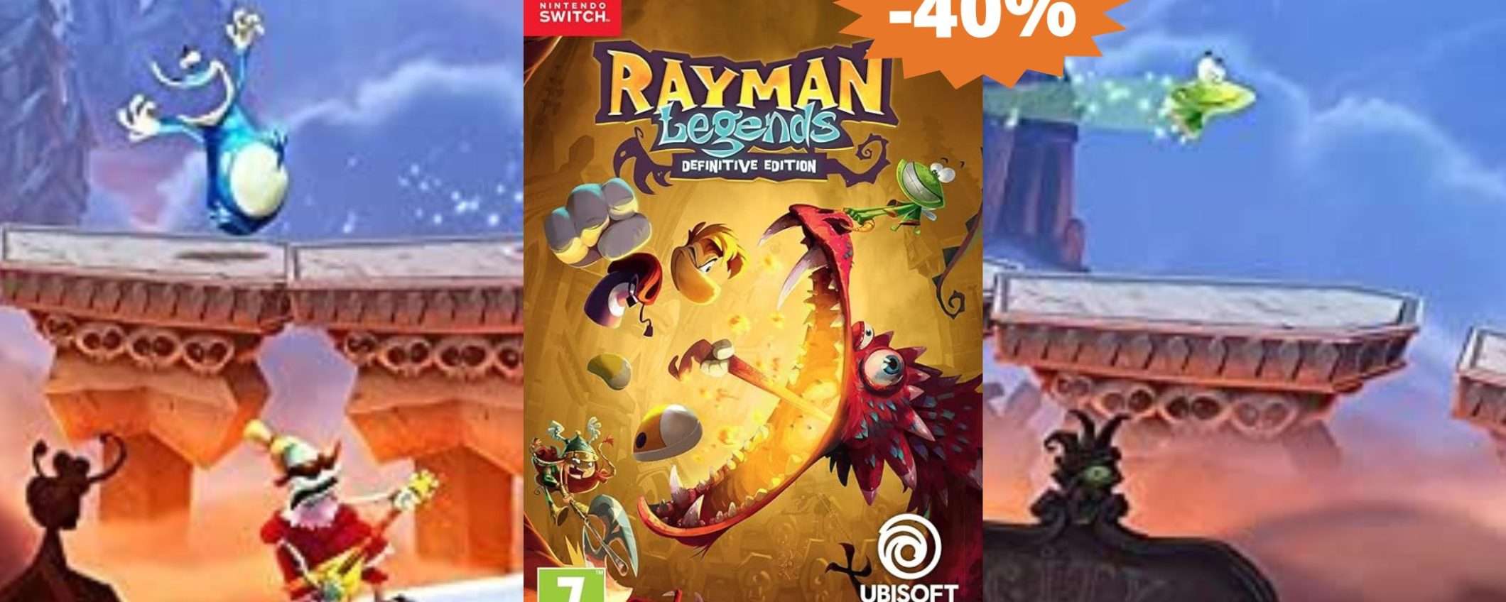 Rayman Legends Definitive Edition: sconto EPICO del 40% Rayman Legends Definitive Edition: sconto EPICO del 40%