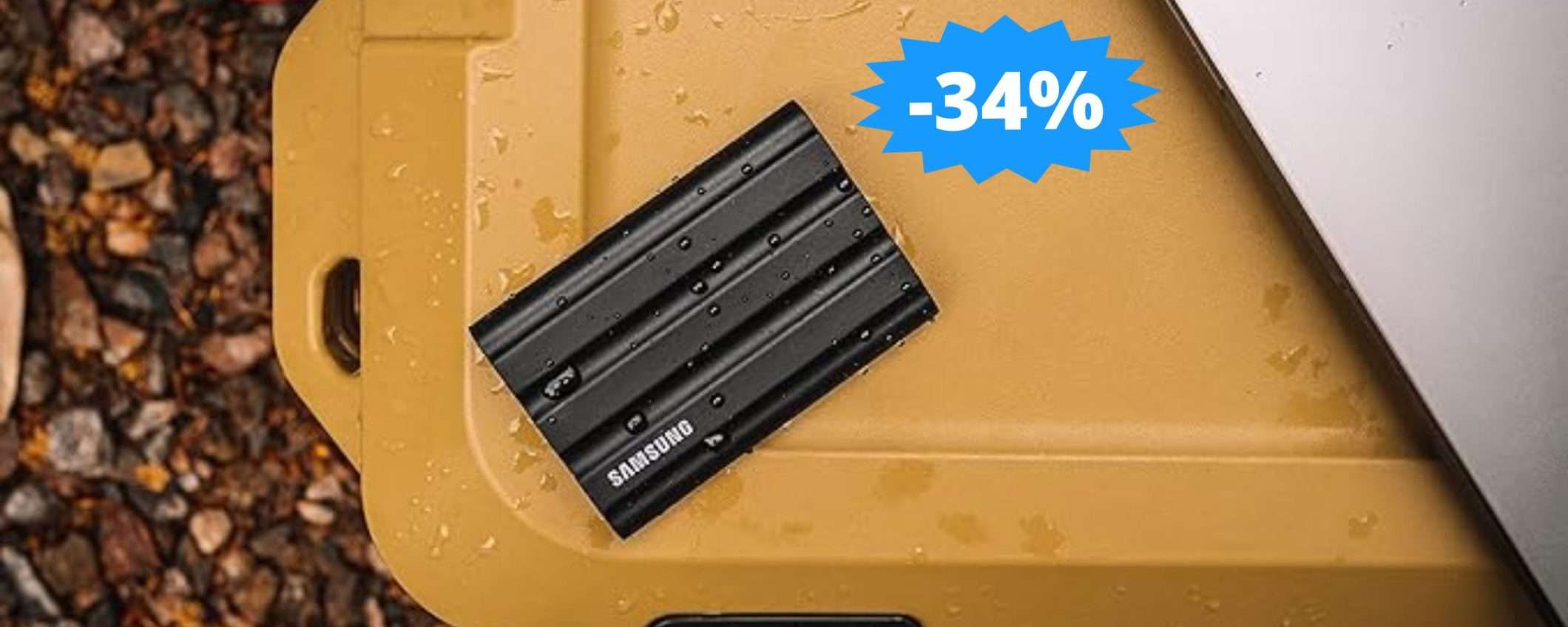 SSD Samsung Memorie T7 Shield: MEGA sconto del 34% SSD Samsung Memorie T7 Shield: MEGA sconto del 34%
