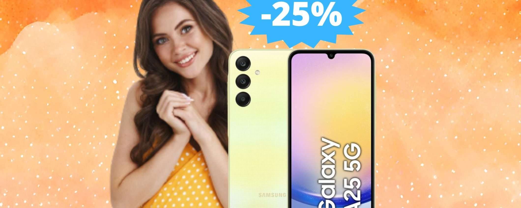 Samsung Galaxy A25: ULTIME scorte a questo prezzo (-41%) Samsung Galaxy A25: ULTIME scorte a questo prezzo (-41%)