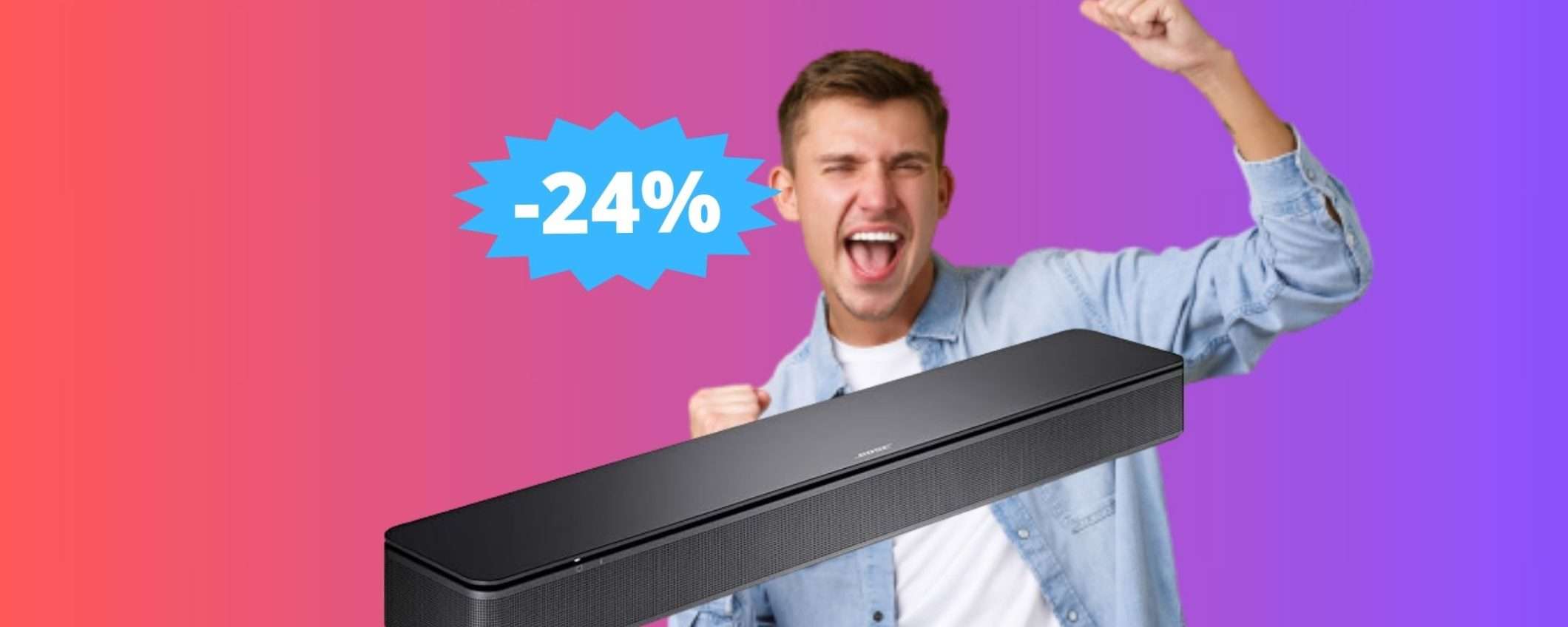 Diffusore TV Bose: IMPERDIBILE con il 24% di sconto su Amazon Diffusore TV Bose: IMPERDIBILE con il 24% di sconto su Amazon