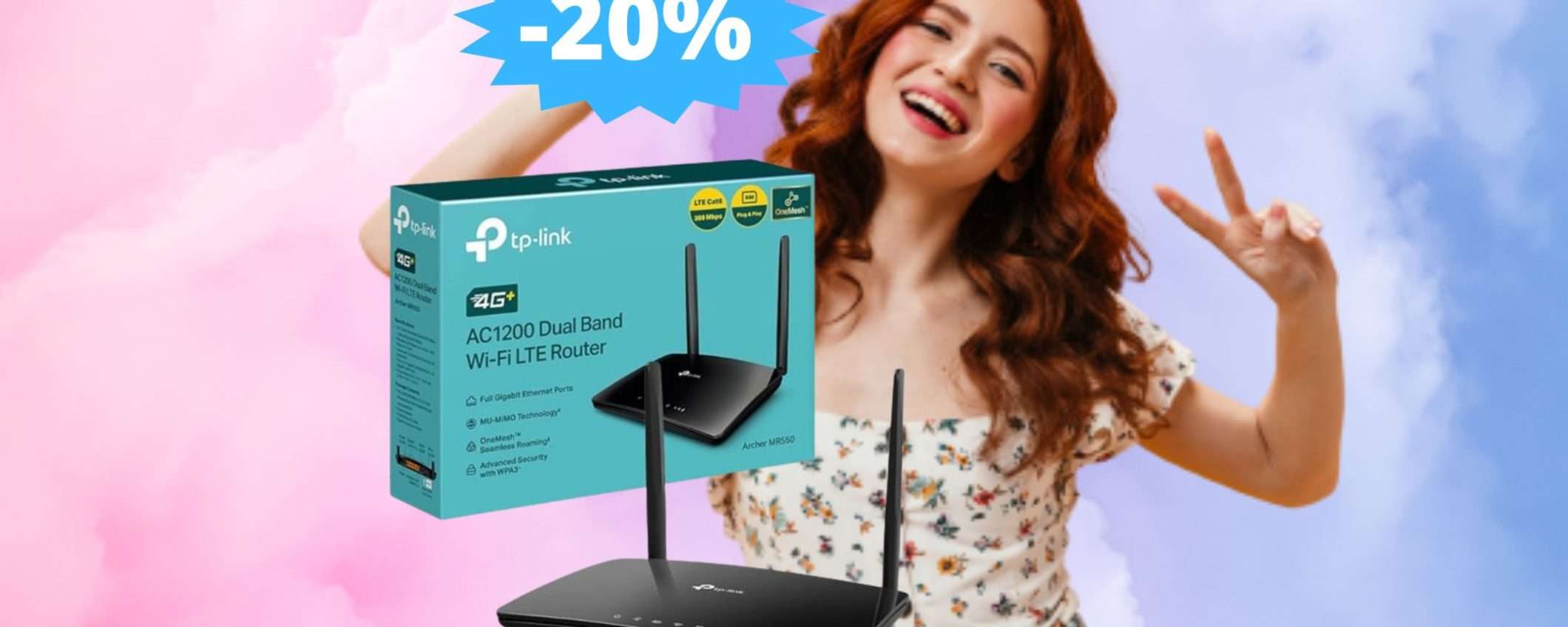 Router TP-Link Archer MR550: POTENZIA la tua connessione (-20%) Router TP-Link Archer MR550: POTENZIA la tua connessione (-20%)