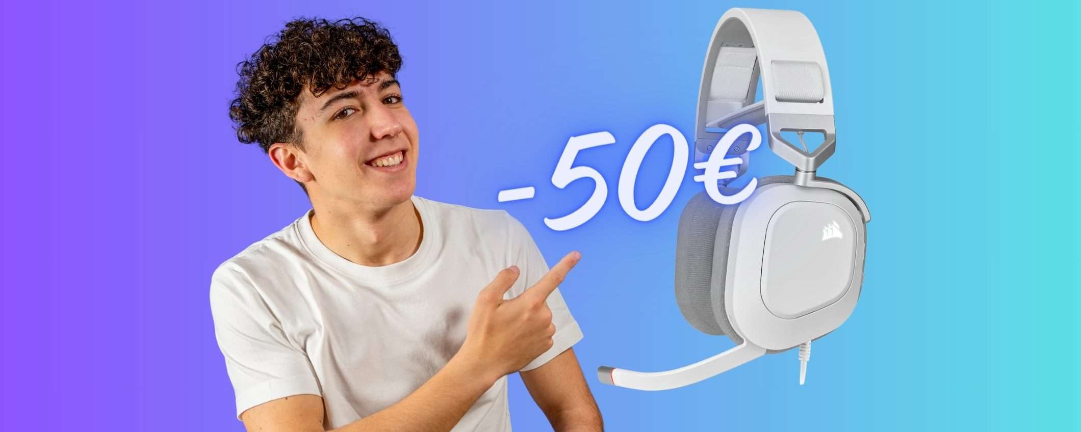 Corsair HS80: cuffie da gaming con microfono TOP a 50€ in MENO