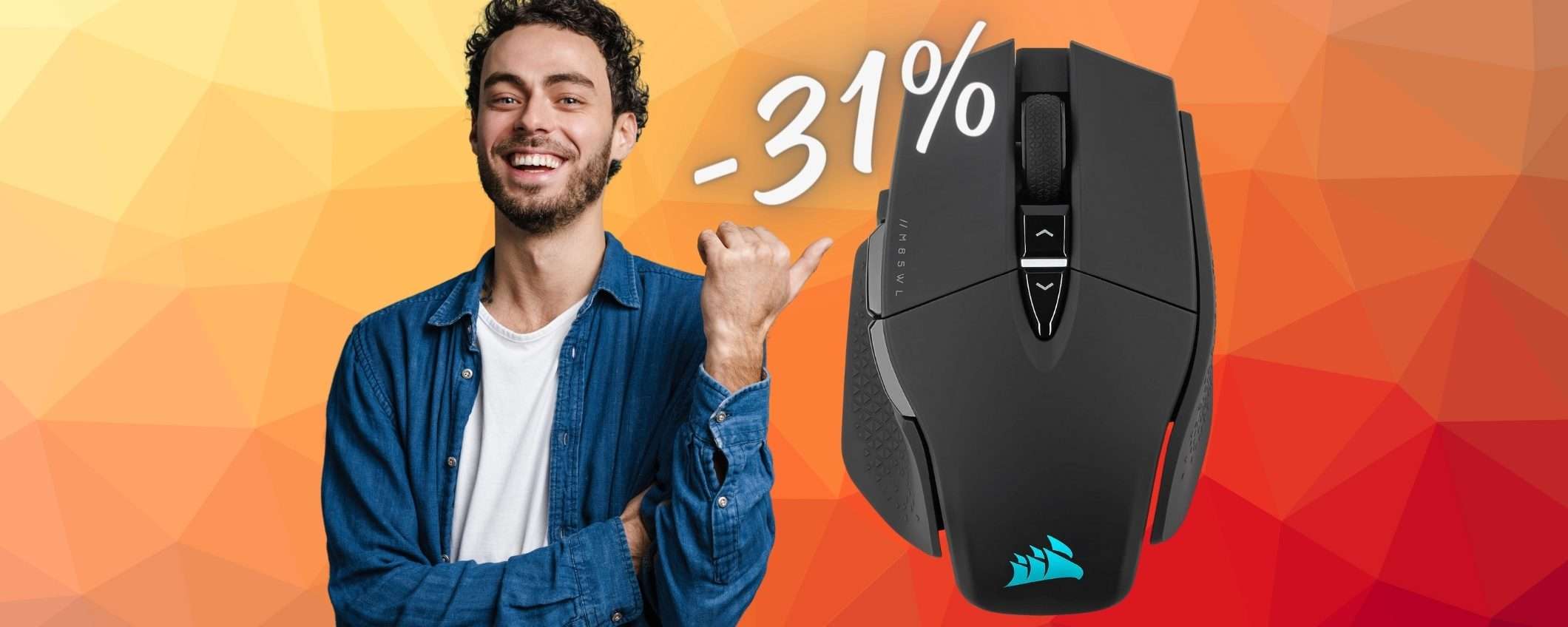 CORSAIR M65: un mouse wireless da gaming PAZZESCO ora al 31% (Amazon) CORSAIR M65: un mouse wireless da gaming PAZZESCO ora al 31% (Amazon)