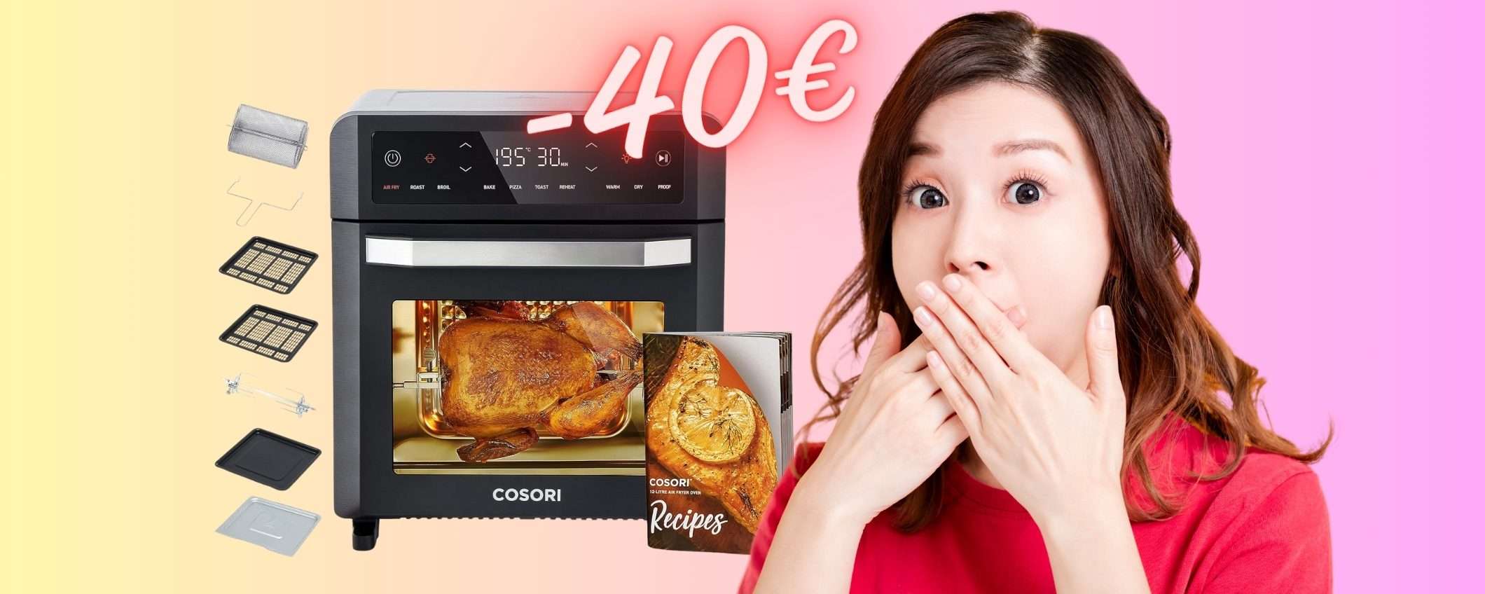 COSORI: friggitrice ad aria da 12 Litri a PREZZO SHOCK (30€ in 5 rate) COSORI: friggitrice ad aria da 12 Litri a PREZZO SHOCK (30€ in 5 rate)