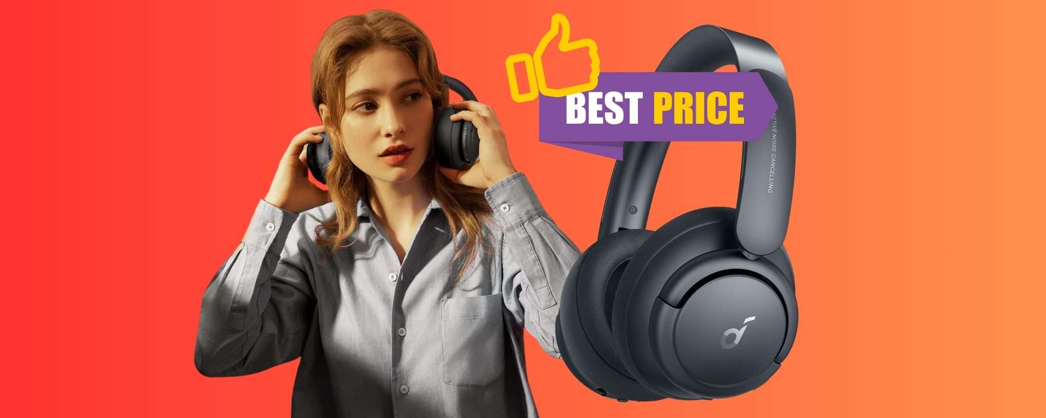 Cuffie wireless Anker Q35 in DOPPIO SCONTO sono da prendere ORA Cuffie wireless Anker Q35 in DOPPIO SCONTO sono da prendere ORA