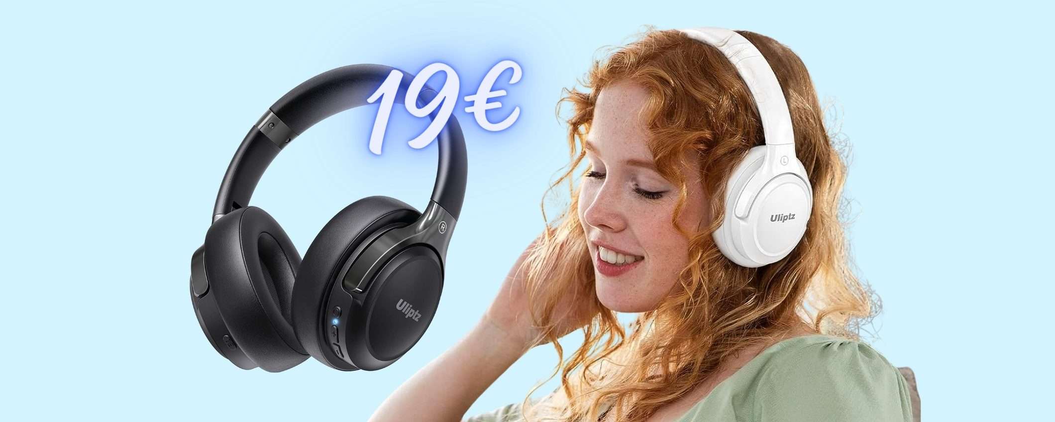 Cuffie wireless COMODISSIME con autonomia PAZZESCA da 65h (solo 19€) Cuffie wireless COMODISSIME con autonomia PAZZESCA da 65h (solo 19€)