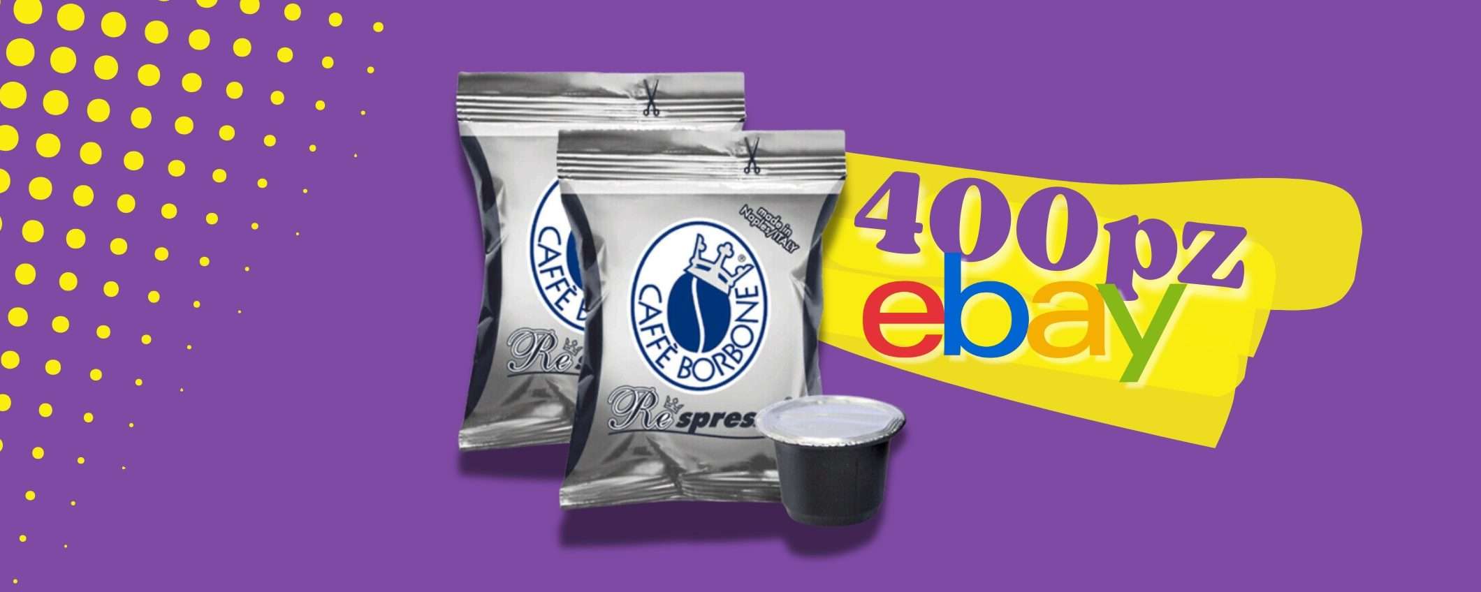 400 capsule Caffè Borbone NERA per macchinette Nespresso a 0,16€ cad 400 capsule Caffè Borbone NERA per macchinette Nespresso a 0,16€ cad