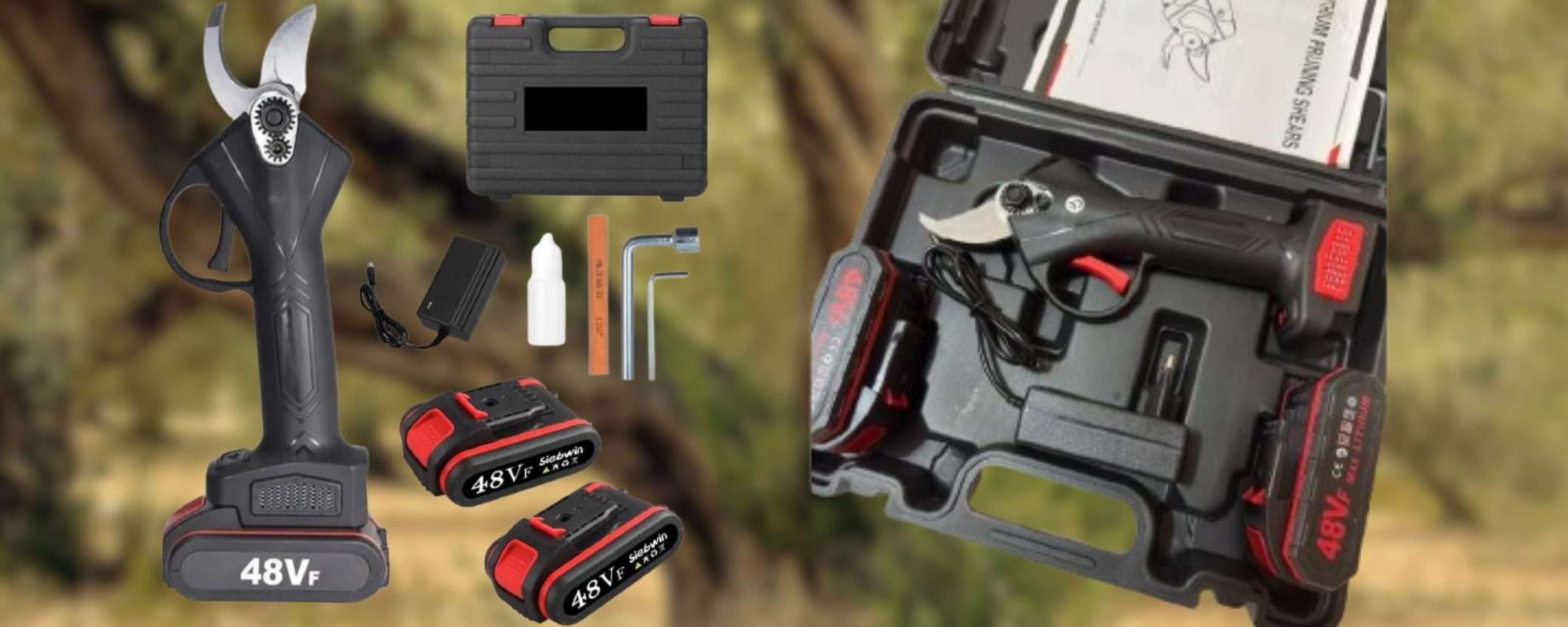Forbici da potatura a 47€ con 2 batterie e accessori: Amazon è IMPAZZITO Forbici da potatura a 47€ con 2 batterie e accessori: Amazon è IMPAZZITO