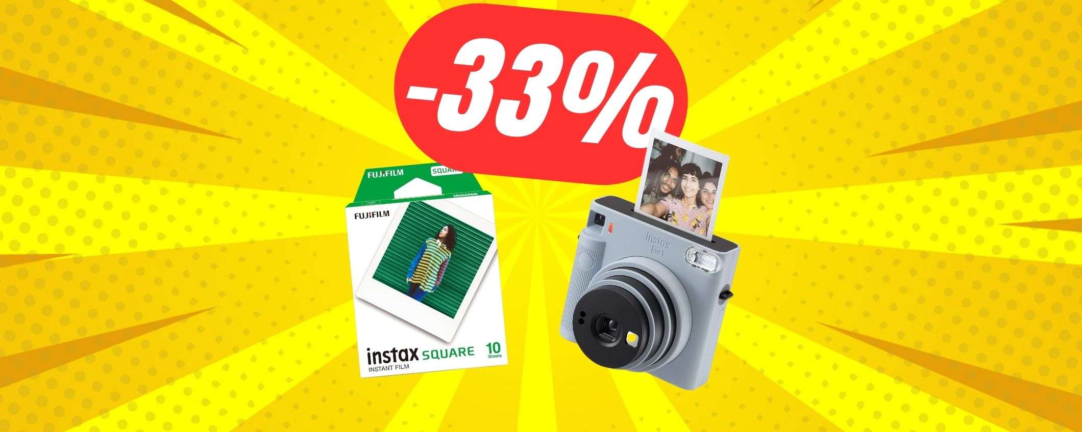 -50€ di sconto per la fotocamera ISTANTANEA di Fujifilm (con PELLICOLE incluse) -50€ di sconto per la fotocamera ISTANTANEA di Fujifilm (con PELLICOLE incluse)