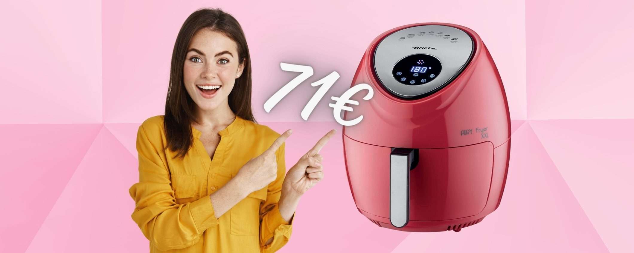 Friggitrice ad aria Ariete da 7 litri e 7 programmi, PIATTI SANI a 71€ Friggitrice ad aria Ariete da 7 litri e 7 programmi, PIATTI SANI a 71€