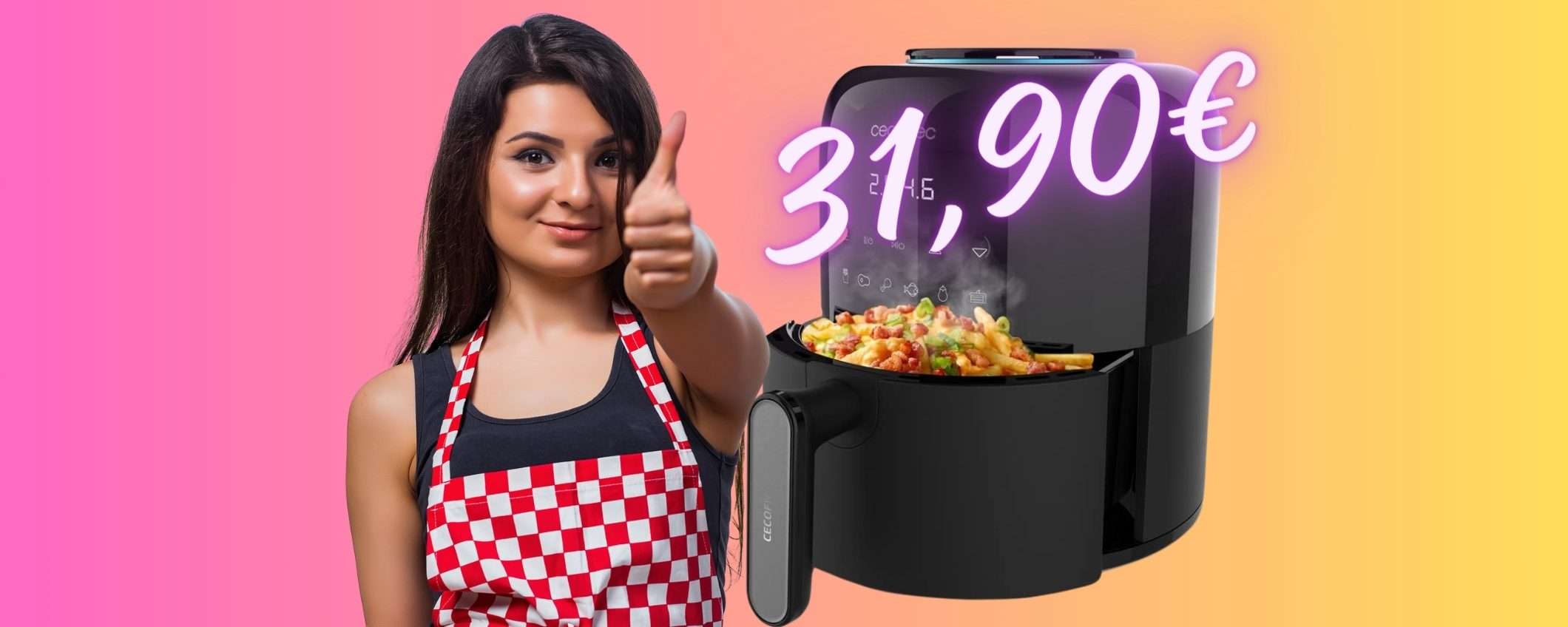 Friggitrice ad aria a PREZZO BOMBA, solo 31,90€ su Amazon Friggitrice ad aria a PREZZO BOMBA, solo 31,90€ su Amazon
