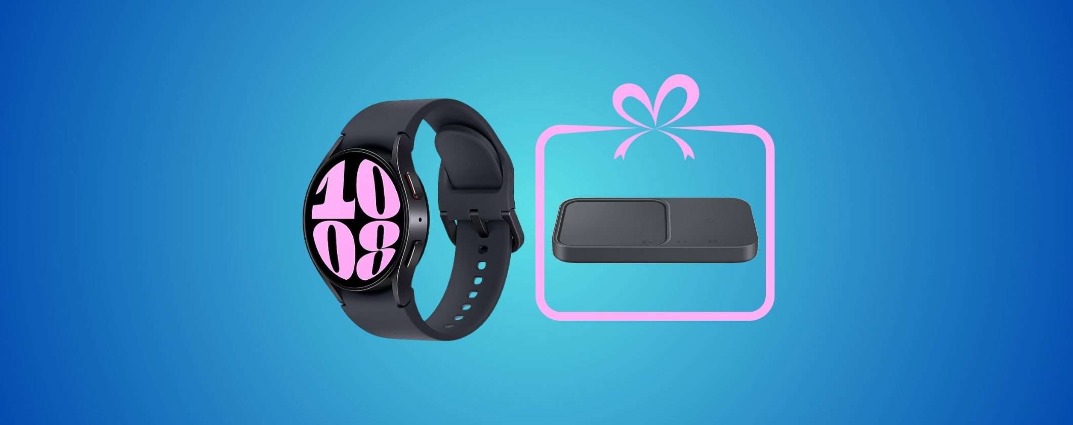 Acquista un Galaxy Watch6: in REGALO Wireless Charger Duo Acquista un Galaxy Watch6: in REGALO Wireless Charger Duo