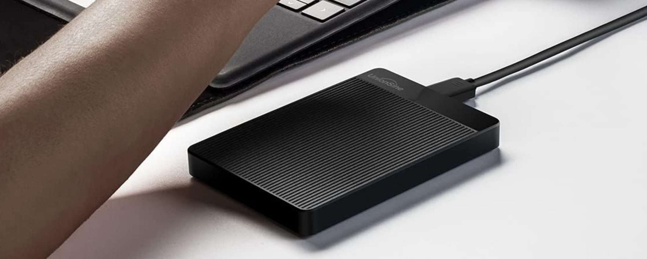 Hard disk esterno da 500GB: spazio GIGANTESCO e prezzo MINI su Amazon (28€) Hard disk esterno da 500GB: spazio GIGANTESCO e prezzo MINI su Amazon (28€)