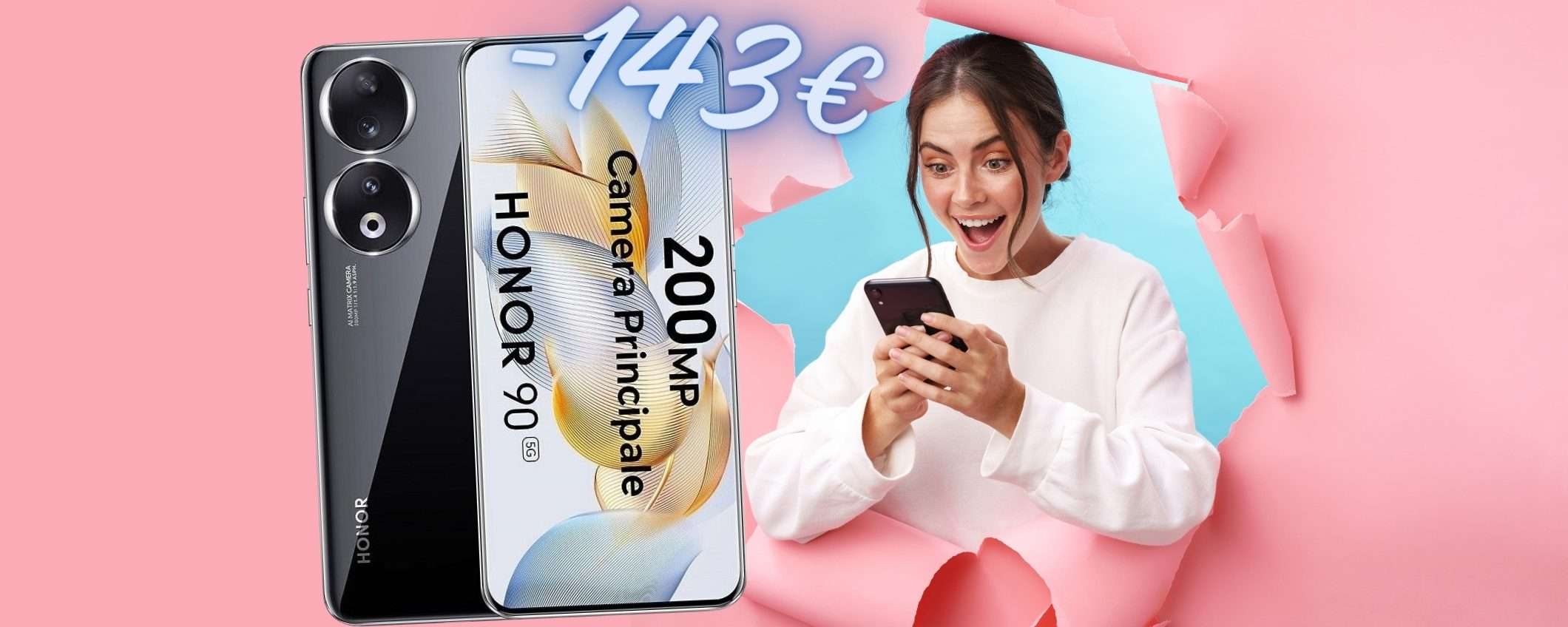 Honor 90 5G (12/512GB) a 143€ in MENO solo su eBay: FOLLIA PURA Honor 90 5G (12/512GB) a 143€ in MENO solo su eBay: FOLLIA PURA