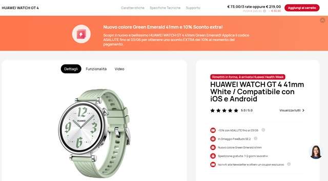 huawei watch gt 4 a 219 euro
