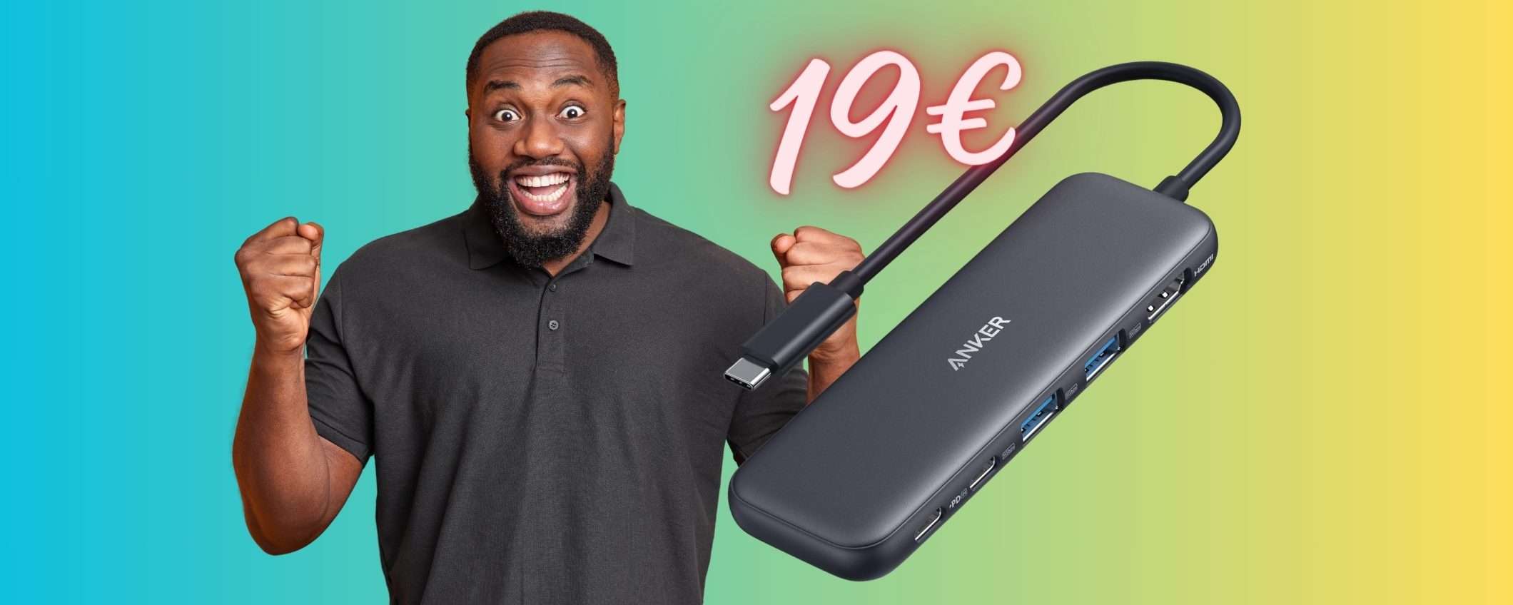 Hub USB-C con 5 porte tra cui HDMI e PD ora tuo a SOLI 19€ Hub USB-C con 5 porte tra cui HDMI e PD ora tuo a SOLI 19€