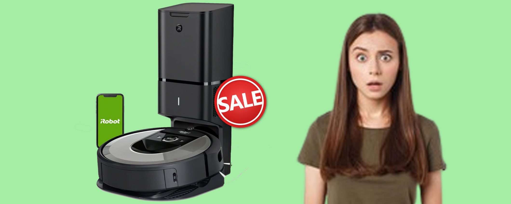 iRobot Roomba i7 con base autosvuotante: sconto FOLLE del 29% iRobot Roomba i7 con base autosvuotante: sconto FOLLE del 29%