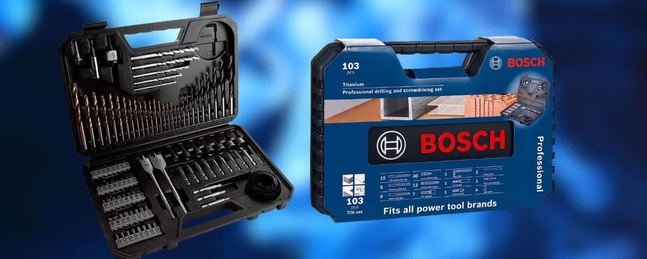 Bosch linea Professional: l'iconico mega kit 103 in 1 CROLLA A 22€ (-41%) Bosch linea Professional: l'iconico mega kit 103 in 1 CROLLA A 22€ (-41%)
