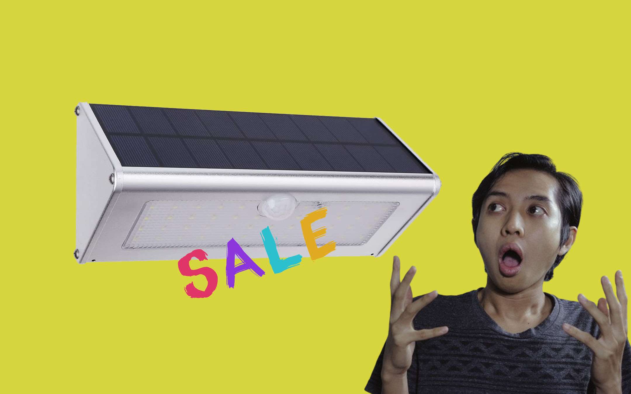 Lampada Solare Esterna Con Sensore Di Movimento - 46 LED, 4500mAh, IP65, In Lega Di Alluminio, Luce Bianca