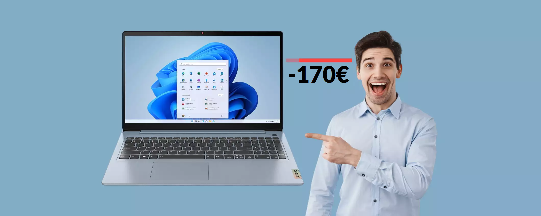 Notebook Lenovo 15,6'' in sconto: chip i7, RAM 16GB e SSD 1TB