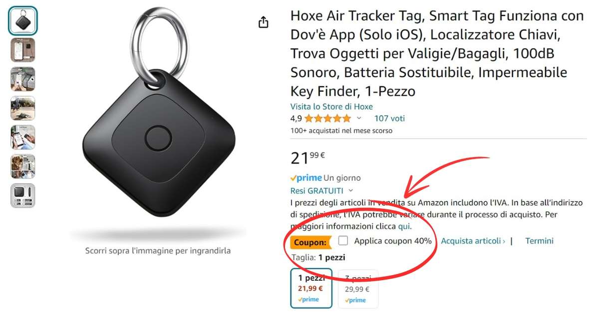 localizza-oggetti-persi-hoxe-air-tracker-tag-amazon-40-coupon