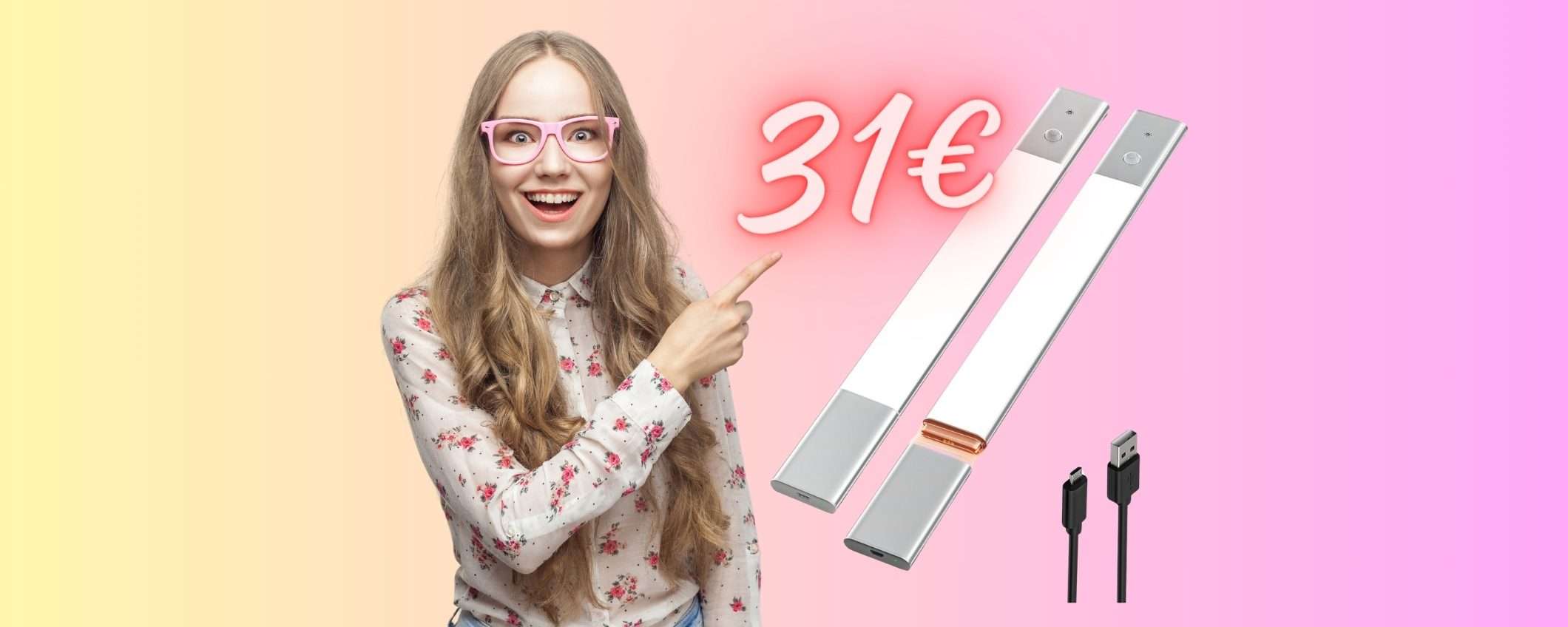 Luci con sensore di movimento per cassetti e armadi (2Pz a 31€) Luci con sensore di movimento per cassetti e armadi (2Pz a 31€)