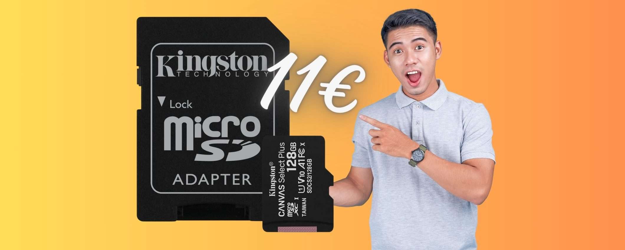 Memoria dello smartphone piena? Acquista la microSD Kingston a 11€ Memoria dello smartphone piena? Acquista la microSD Kingston a 11€