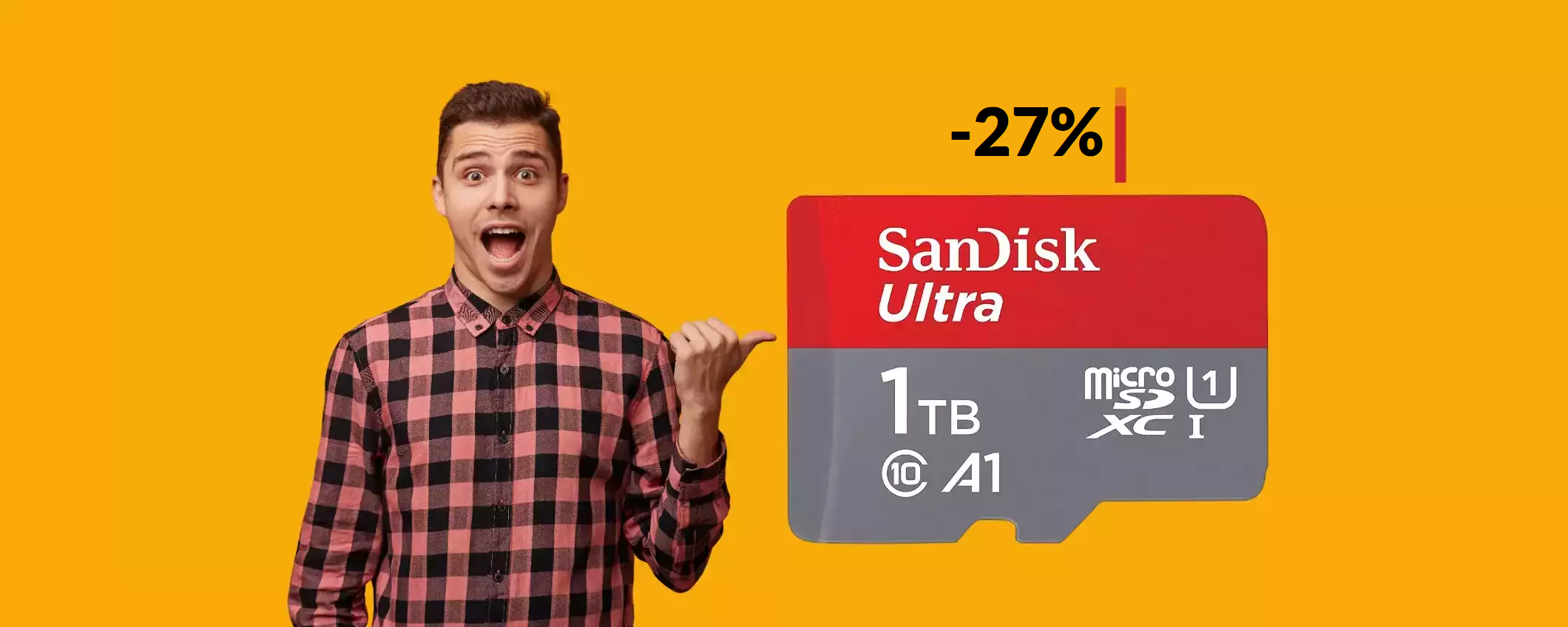 MicroSD SanDisk 1TB: memoria interna che non finisce MAI (-36€)